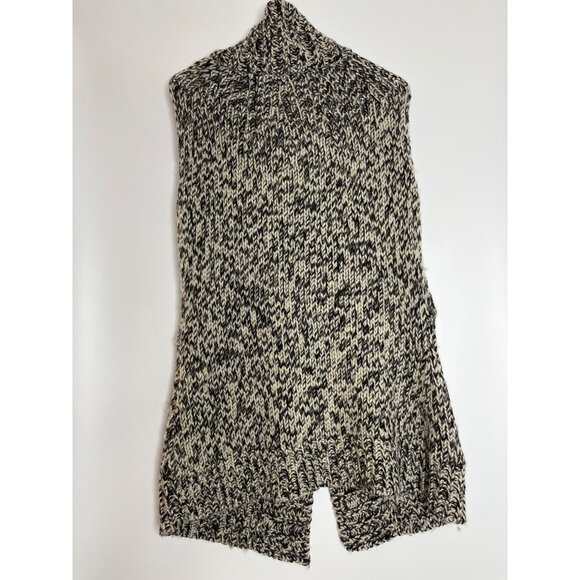 Anthropologie Moth Cable Knit Sleeveless Cowl Neck Sweater‎ Vest Marled Gray S - Picture 8 of 8